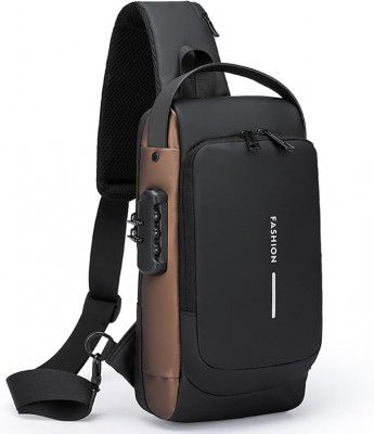 XBEY Anti Theft Backpack for Women, Sling Bag For Men CrossBody Backpack For Men Women, Anti-Theft Chest Bag With USB Charging Port, Waterproof Small Backpack for Outdoor Work Hiking Running