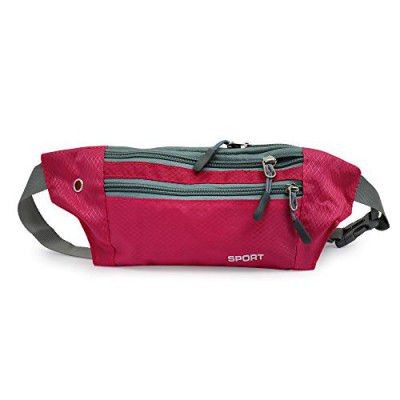 xcluma Men Women Unisex Pouch Sport Bum Waist Bag Chest Shoulder Pack Travel Handy Wallet Belt Zip Running Hiking Waterproof Outdoor (Pink)