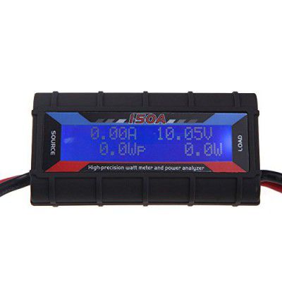 xcluma RC 150A High Precision Battery Watt Meter Current Meter Power Analyser Backlight LCD, Black