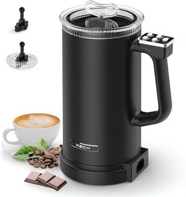 XECH Smart Mug Coffee Maker Electric Milk Frother Machine Warm and Cold Foam for Lattes, Cappuccinos Macchiato Turmeric Milk 500W 500ml