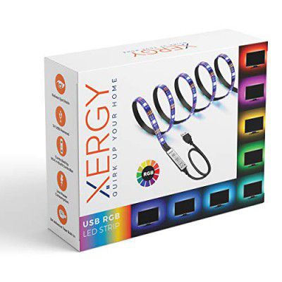 XERGY USB 5V 5050 RGB Led Flexible Strip Light Multi-Color Changing Lighting Kit, Tv Background Lighting