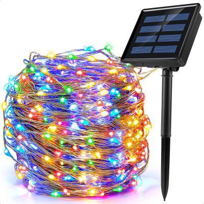 XERGY Waterproof Solar Powered Led String Light For Outdoor Decoration 120 Led'S - 12 Meter (Multi Color)