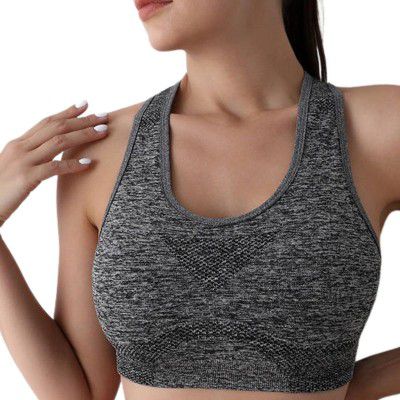 XFyt Seamless Sports Bra - Ultimate Comfort for Running, Yoga, and Workouts | Ideal Compression & Support for Low to Medium Impact Sports