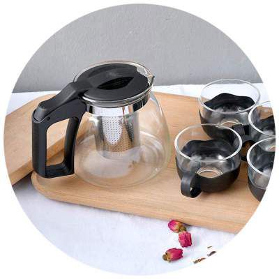 XIMI VOGUE™ Simple Fashion Heat-Resistant Clear Glass Kettle/Teapot Set