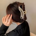 Xivir Alloy Back Head Hair Imitation Pearl Rhinestone Hair Clip Peacock Shark Clip Hair Accessories for Women...