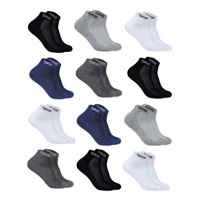 XJARVIS Men's Premium Formal Crew Socks – Black, White, Grey (Pack Of 12)