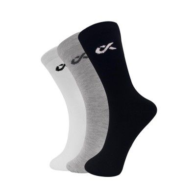 XJARVIS Texas Men's Solid Calf Crew Combed Full Length Cotton Formal Socks