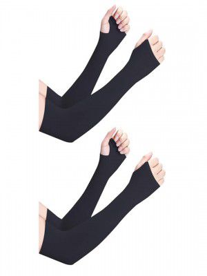 Xjarvis Unisex Pack of 2 UV Sun Protection Hand Sleeves With Thumb Hole Arm Sleeves