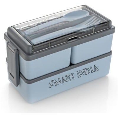Xmart India Plastic Lunch Box Comes with 3 Detachable Box 1.4 Liters