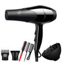 Xmate Tressie Hair Dryer with Accessories, 1200W, 3 Heat Settings, Lightweight & Portable (Black)...