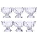 XML Ice Cream Bowl Cup Set Plastic Cute Flower Design Dessert Bowls Nuts or Sweets Bowls - Set of 6, 140ml...