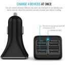 XORB® PowerBolt 4 USB Smart 3.4A Car Charger (Jet Black)...
