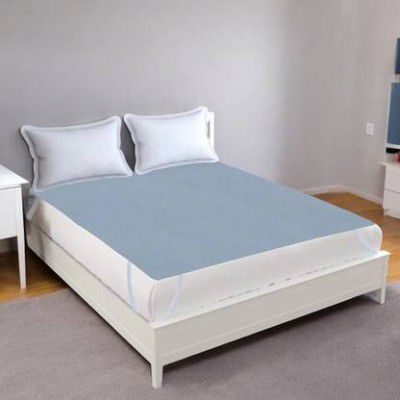 xperanto Elastic Strap Double Size Waterproof Mattress Cover  (Blue)