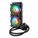 XPG Levante 240 ARGB All-in-one CPU Liquid Cooling Solution with Copper Plate Block, Durable Sleeved Rubber Tubes, Dual Ring FDB Fan Design...