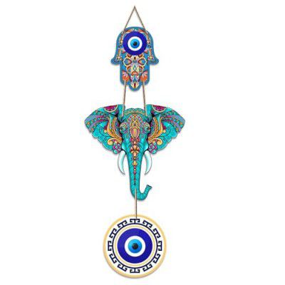 Xtore Decorative Wall Art MDF Wooden Hanger for Living Room | Bedroom | Office | Kitchen | Evil Eye | Nazar Raksha | Modern Art - Pack of 1