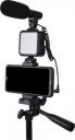 Xtreme Acoustics XAVLGK05 Shot-Gun Microphone vlogging kit for Live Streaming, Mic, Stand Kit (Vlogging Kit with Shotgun) Tripod Kit  (Black, Supports Up to 1000 g)...