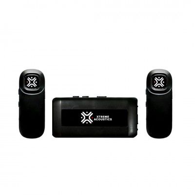 Xtreme Acoustics XAWL603 Wireless UHF Dual Channel Lavalier Microphone with 3.5mm Camera and Mobile Cable for Singing