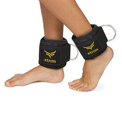 XTRIM Durafit Unisex Stylish Ankle Straps with Metal D-Rings 