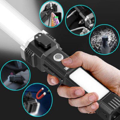 Xydrozen Super Bright Powerful LED Flashlight 990000LM Torch  (Black, 12 cm, Rechargeable)