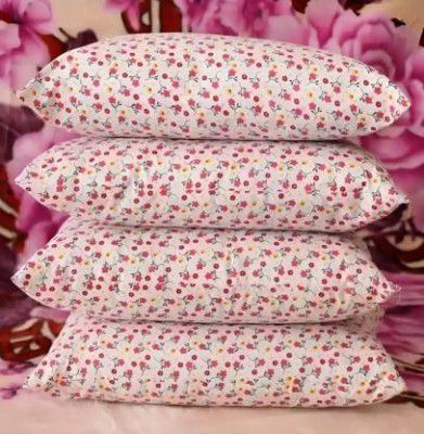 YABAN LUXURY Cotton Solid Sleeping Pillow Pack of 4  (PRINT)