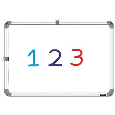 YAJNAS 1x1.5 Feet Non-Magnetic Heavy-Duty Aluminum Frame White Board