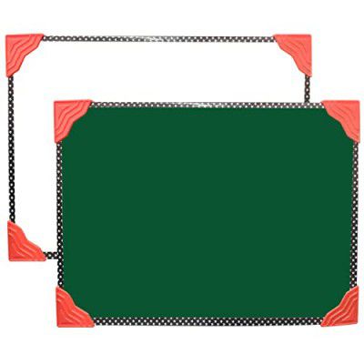 YAJNAS Non Magnetic 8 inch x 11 inch Double Sided White Board and Chalk Board Both Side Writing Boards, One Side White Surface and Reverse Side Green Surface (8x11 Inches (Pack of 2)