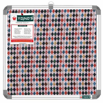 YAJNAS Premium Material Notice Pin-up Board/Pin-up Board (Diamond Dews, 28x28 CM)
