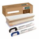 YAJNAS Wooden Duster & Marker Combo For Whiteboard & Chalkboard Use - Duster + 1 Black + 1 Blue Marker Combo, Premium Non Magnetic Wooden Duster With Whiteboard Marker...