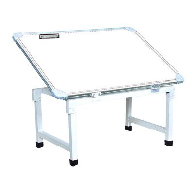 YAJNAS Writable Whiteboard & Laptop Table | Lap Bed Table with Height Adjustable, Ideal for Home & Office Presentation - (16 x 24, White)