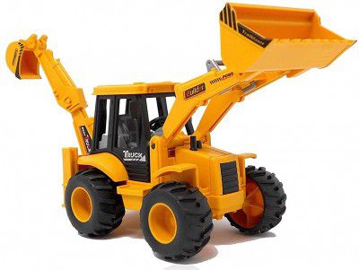 Yama Unbreakable Pull Along Back Excavator Construction Engineering Friction Power Toy