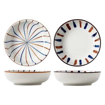 YANCI® Ceramic Dipping Bowls Set (Multicolor, Pack of 2)