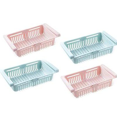 Yanmai Adjustable Fridge Storage Basket - Expandable, 1 Pcs - Versatile and Space-Saving Organizer