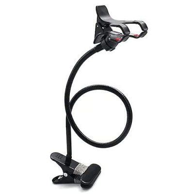 Yanmai Flexible Mobile Stand Holder Metal Built -for Video Table Online Class Home Office Gift Desktop Heavy Duty Foldable Lazy Bracket Clip Mount Multi Angle Clamp for All Smartphones