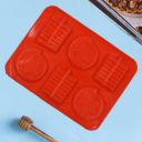 Yanmai Flexible Silicone 6-Cavity Chocolate Mould Tray - Ideal for Cake Baking, Ice, Cupcake Making...