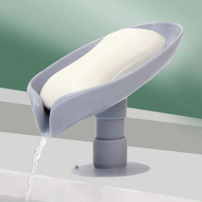 Yanmai SELF DRAINING SOAP Holder for Bathroom Leaf Shape SOAP Dish Kitchen SOAP Tray