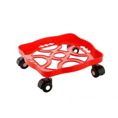 Yanmai Square Shape Plastic Gas Cylinder Trolley Stand with Wheels
