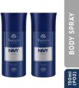 YARDELY LONDON NAVY Masculine Fragrance Deodorant Spray - For Men (300 ml, Pack of 2)...