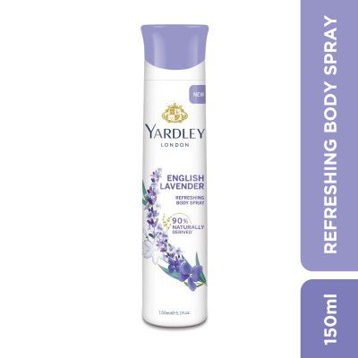 Yardley London English Lavender Refreshing Deodorant Body Spray For Women, 150ml