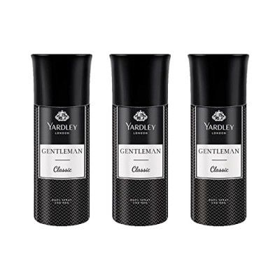 Yardley London Gentleman Classic Deo For Men, 150ml – Pack of 3 (150x3)