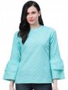 Yash Gallery Women'S Cotton Geometric Straight Top for Women...