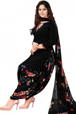 YASHIKA  Unstitched Crepe Salwar Suit Material Solid, Floral Print, Printed, Geometric Print