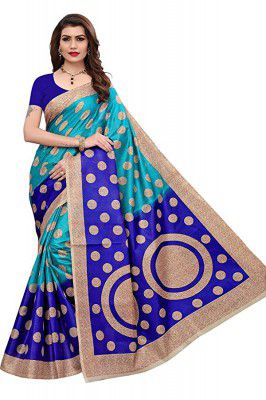 Yashika womens saree with blouse piece and soft feel (kora)