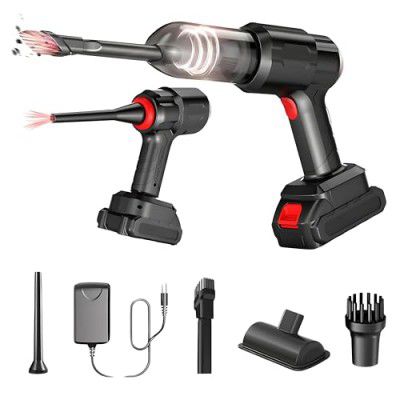 YAVI GLOBAL Coordless 2 in 1 Car Vacuum Cleaner