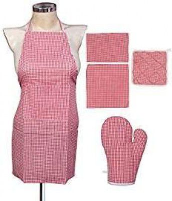 Yazlyn Collection Rexine Waterproof Kitchen Apron Multi color With Front Pocket-Set Of 2