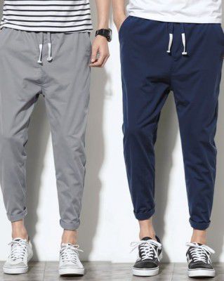 YAZOLE Pack of 2 Men Straight Track Pants with Elasticated Waist