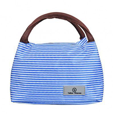 Yellow Weaves Insulated Travel Lunch/Tiffin/Storage Bag for Office, College & School,Blue