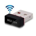 YELLOWCULT USB2.0 WiFi Adapter for Older Desktops, Win 7 and Older OS, Linux, Raspberry PI2 Windows 10 IOT & Laptops [150 Mbps - 802.11N WLAN Adapter] with Drivers CD, Smallest Wi-Fi Dongle, Black...