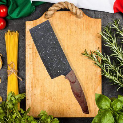 YELONA® Luxurious PP Marble Coated Stainless Steel Meat Cleaver Chefs - Butcher/Knife with Ergonomic Plastic Handle, use for Cutting Meat, Vegetable, Fruit 12 inch Knife