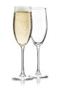Yinikiz Elegant Crystal Champagne Glass Flutes with Stem Stylish and Unique Wine Glass Long Champ 180 ML - Set of (2)...