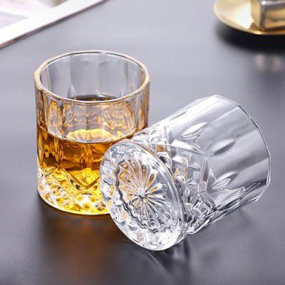 Yinikiz Premium Handcrafted Whiskey Glasses Crystal Cut Scotch Whiskey Glasses
